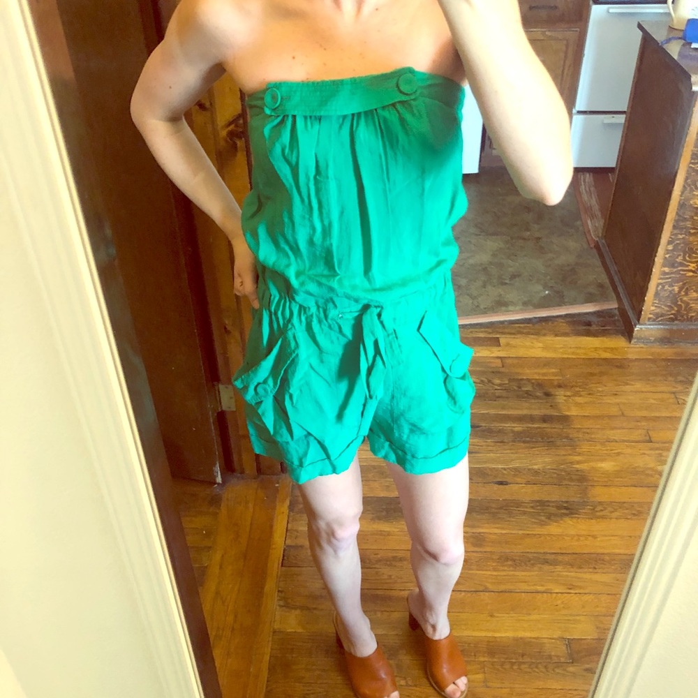 BCBG green romper